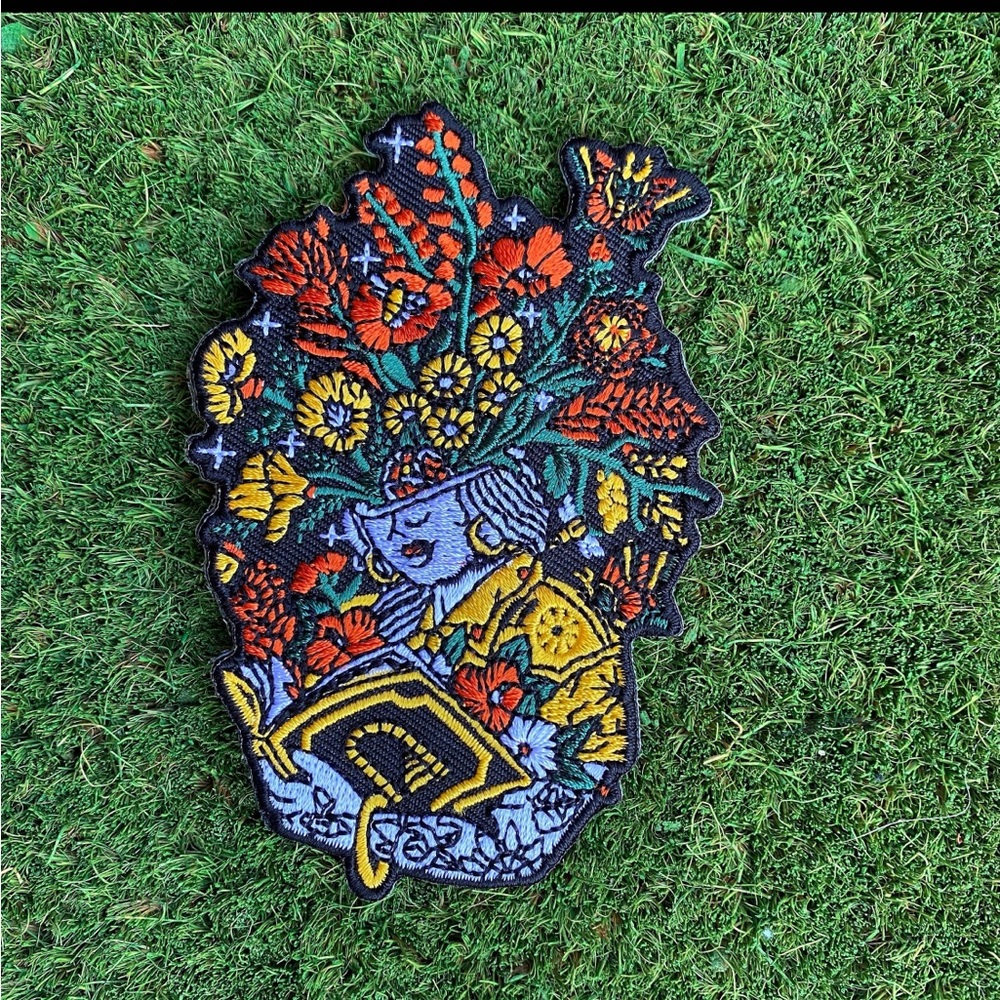 Savage Confetti 4” Future Blooms Flower Girl Head Embroidered Patch- NWT